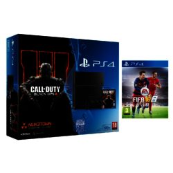 Sony PlayStation 4 500GB Console in Black Including Call Of Duty Black Ops 3 & Fifa 16